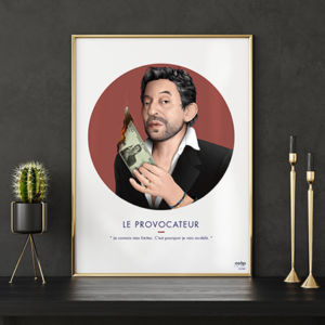 AFFICHE LE PROVOCATEUR ROUGE SERGE GAINSBOURG ASAP