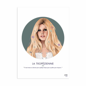 AFFICHE LA TROPEZIENNE VERT BRIGITTE BARDOT ASAP