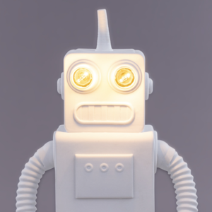 LAMPE ROBOT EN PORCELAINE BLANCHE DE LA MARQUE SELETTI