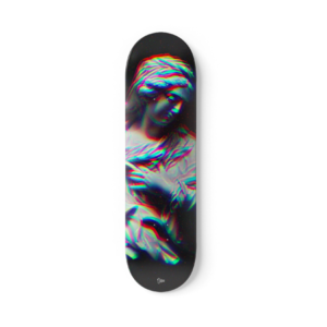 PLANCHE DE SKATEBOARD DECORATIVE GLITCH PAR THE SKATE BIRD