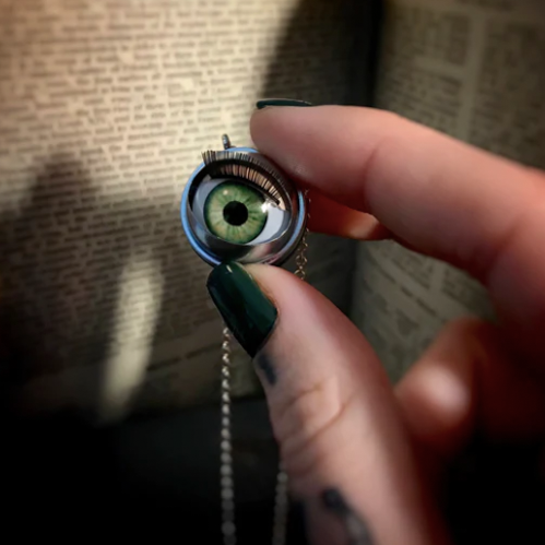 COLLIER OEIL DE POUPEE VERT - JAWLINE JEWELLERY