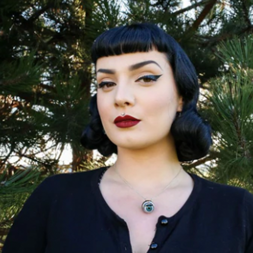 COLLIER OEIL DE POUPEE BLEU - JAWLINE JEWELLERY