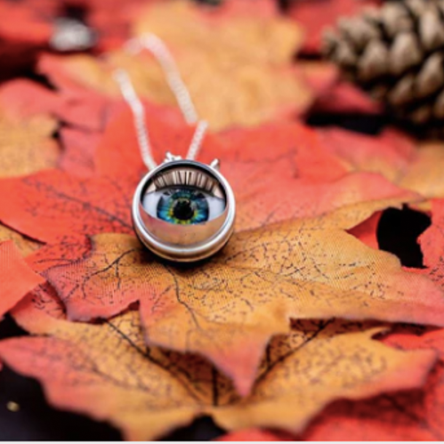 COLLIER OEIL DE POUPEE BLEU - JAWLINE JEWELLERY