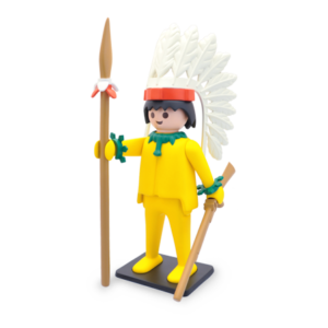 PLAYMOBIL COLLECTION VINTAGE LE CHEF INDIEN - PLASTOY