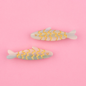 2 BARRETTES À CHEVEUX SARDINES - COUCOU SUZETTE