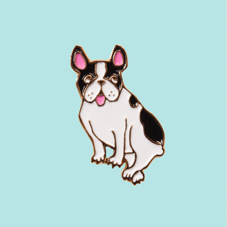 PIN'S CHIEN BOULEDOGUE - COUCOU SUZETTE