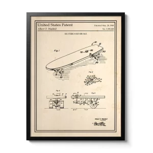 AFFICHE SKATEBOARD BREVET 1968 - ATELIER MALHCO