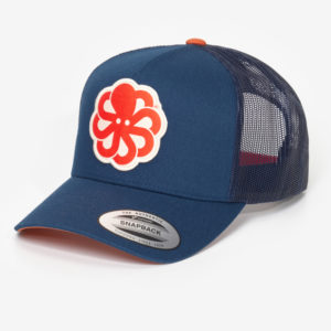 CASQUETTE TRUCKER HAT FLOWER NAVY - JONSEN ISLAND