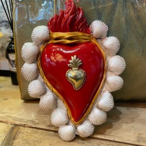 COEUR EX-VOTO COQUILLES - CUORE DI ARGILLA