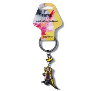 CROWNED T-REX PORTE-CLÉS JEAN-MICHEL BASQUIAT - PINTRILL KEYCHAIN