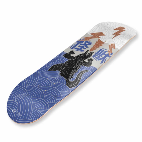 SKATEBOARD DÉCORATIF THUNDER KAIJU COLLAB THE SKATE BIRD x ALEX OMIST STUDIO