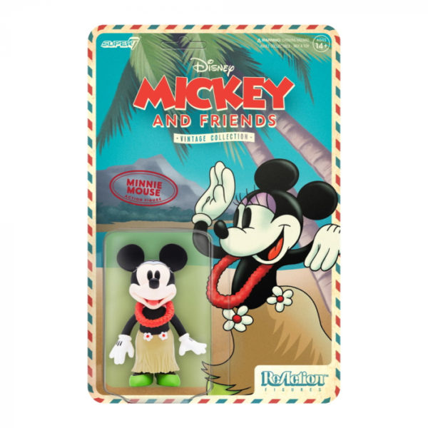 MINNIE MOUSE VINTAGE HAWAIIAN HOLIDAY REACTION FIGURES - SUPER7