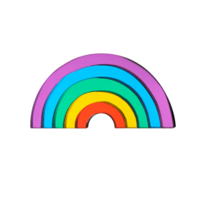 BROCHE ARC-EN-CIEL "RAINBOW" - MONOLAMA