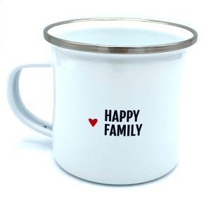 MUG EN METAL EMAILLÉ "HAPPY FAMILY" - BIBICHE FAIT SON CIRQUE