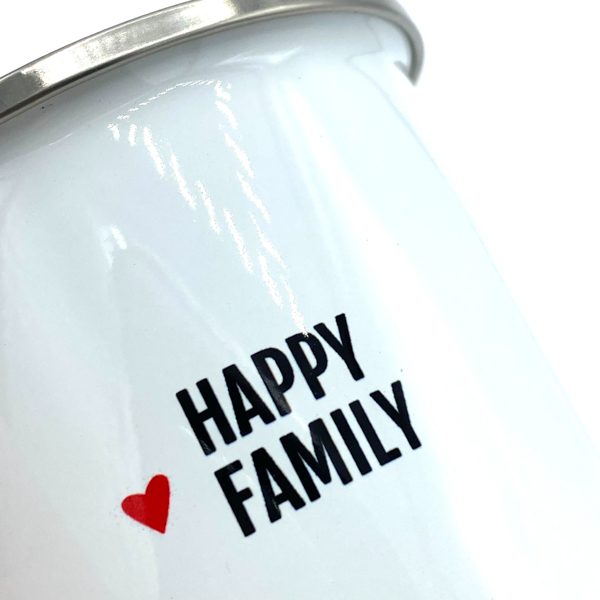 MUG EN METAL EMAILLÉ "HAPPY FAMILY" - BIBICHE FAIT SON CIRQUE