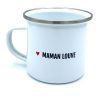 MUG EN METAL EMAILLÉ "MAMAN LOUVE" - BIBICHE FAIT SON CIRQUE