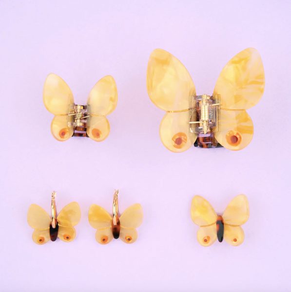 PINCE À CHEVEUX PAPILLON JAUNE - COUCOU SUZETTE