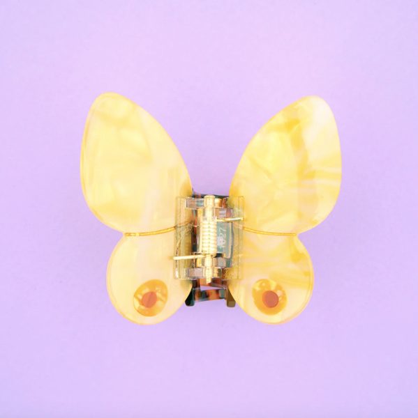 PINCE À CHEVEUX PAPILLON JAUNE - COUCOU SUZETTE