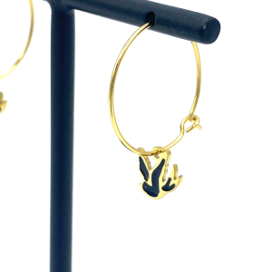 BOUCLES D'OREILLES CRÉOLES HIRONDELLES - LA TATOUEUSE