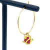 BOUCLES D'OREILLES CRÉOLES COEUR - LA TATOUEUSE