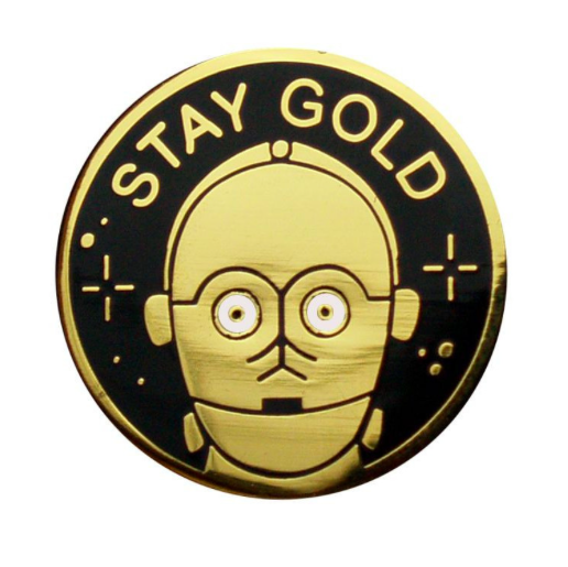 PINS "STAY GOLD" C-3PO - LA BARBUDA