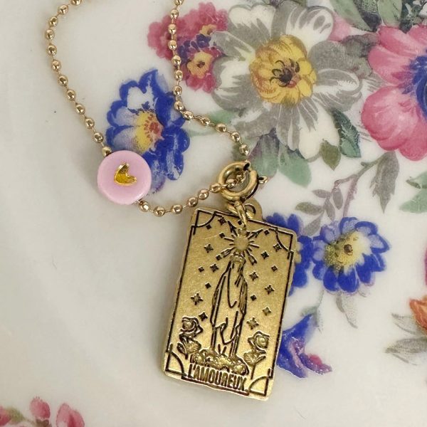 COLLIER ORACLE DE MARIE - L'AMOUREUX - ORANGE - J'AI VU LA VIERGE