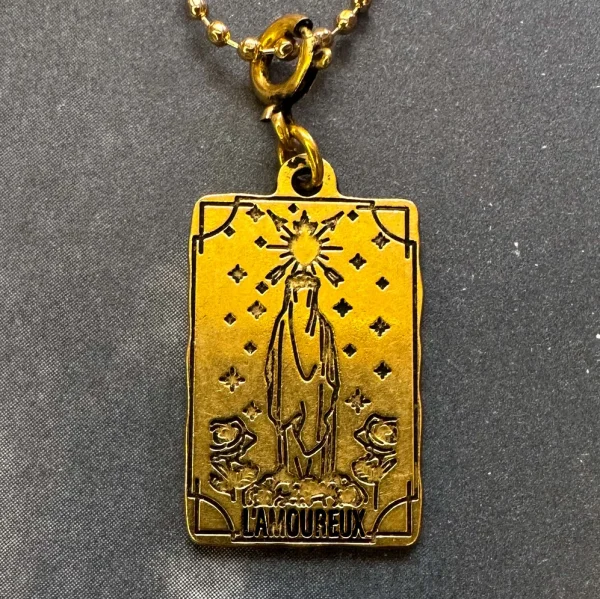 COLLIER ORACLE DE MARIE - L'AMOUREUX - ORANGE - J'AI VU LA VIERGE