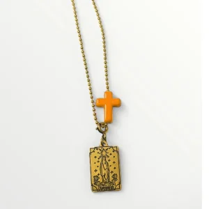 COLLIER ORACLE DE MARIE - L'AMOUREUX - ORANGE - J'AI VU LA VIERGE