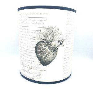 DEMI ABAT-JOUR "COEUR & ÉPÉE - VERVEINE MENTHE