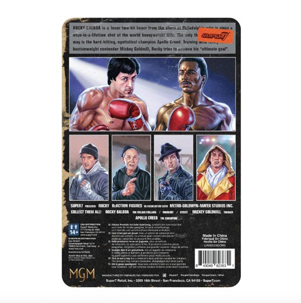 ROCKY ITALIAN STALLION REACTION FIGURES - SUPER7