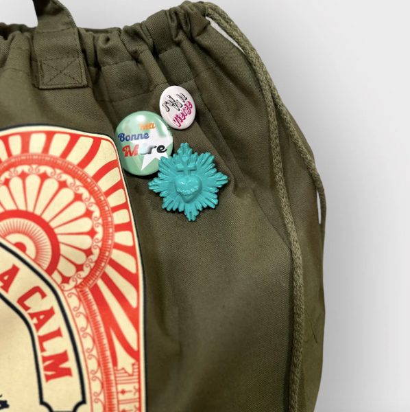 SAC WEEK-END XL COEUR VITAL VERT KAKI - J'AI VU LA VIERGE