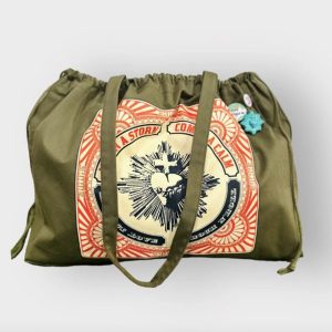 SAC WEEK-END XL COEUR VITAL VERT KAKI - J'AI VU LA VIERGE