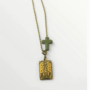 COLLIER ORACLE DE MARIE - L'AMOUREUX - KAKI - J'AI VU LA VIERGE