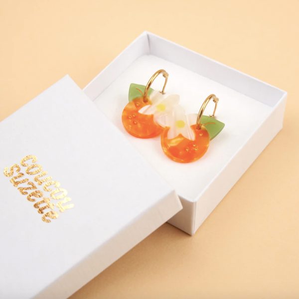 BOUCLES D'OREILLES FLEUR D'ORANGER - COUCOU SUZETTE