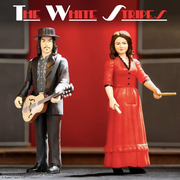 FIGURINES THE WHITE STRIPES (GET BEHIND ME SATAN) - REACTION FIGURES - SUPER7