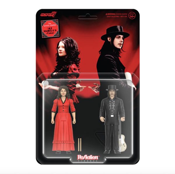 THE WHITE STRIPES 2 PACK (GET BEHIND ME SATAN) - REACTION FIGURES - SUPER7