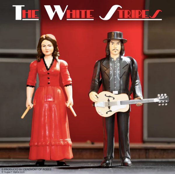 FIGURINES THE WHITE STRIPES (GET BEHIND ME SATAN) - REACTION FIGURES - SUPER7