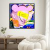 DIGIGRAPHIE DALI 90x90 PAR JEAN-PHILIPPE HENRIC CADRE NOIR - ATELIER CONTEMPORAIN