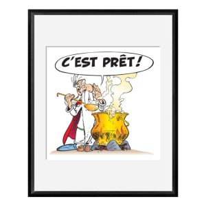 DIGIGRAPHIE C'EST PRÊT 40X50 PAR UDERZO CADRE NOIR - ATELIER CONTEMPORAIN